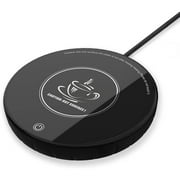 Adorer Smart Coffee Mug Warmer مع إيقاف التشغيل التلقائي لاستخدام مكتب المكتب المنزلي ، التحكم باللمس السلامة التقنية وإعدادات درجة الحرارة الذكية أسود