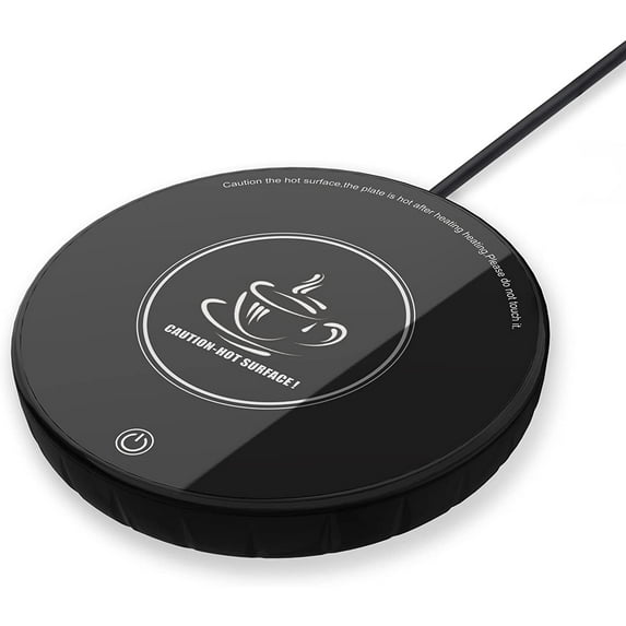 Adorer Smart Coffee Mug Warmer with Auto Shut Off for Home Office Desk Use,Touch Control Tech Safety and Smart Temperature Settings (Black)