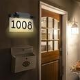 thumbnail image 1 of Adorer Solar House Numbers Address Plaques 3 Lighting Colors & Adjustable Solar Panel House Number for Outside, LED Solar Powered Address Sign Outdoor Waterproof, 1 of 11