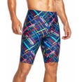 thumbnail image 1 of Adoretex Boy's/Men's Printed Cross Puzzle Swim Jammer (MJ017) - Navy Combo - 36, 1 of 4
