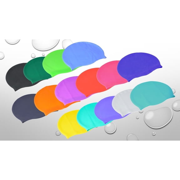 Adoretex Classic Silicone Unisex Solid Swim Cap (CS001A) - Kelly Green