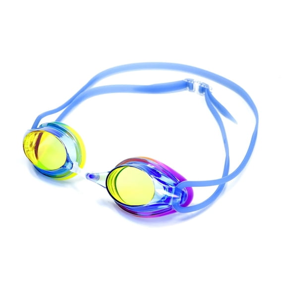 Adoretex Mirrored Swim Goggles Bundle Set, Anti Fog UV Protection Wide Angle No Leak for Adults Men Women Youth (GN7402RM) - Blue/Multi Mirrored