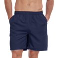 thumbnail image 1 of Adoretex Men's Solid Swim Board Shorts with Mesh Liner, Elastic Waistband Swim Trunks with Two Side Pockets for Adult - M0002 - Navy - M, 1 of 6