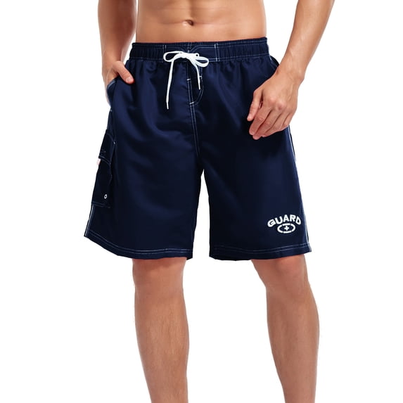 Adoretex Men's Guard Swimsuit Board Shorts Swim Trunks Mesh Liner (MG001) - Navy - XXXX-Large