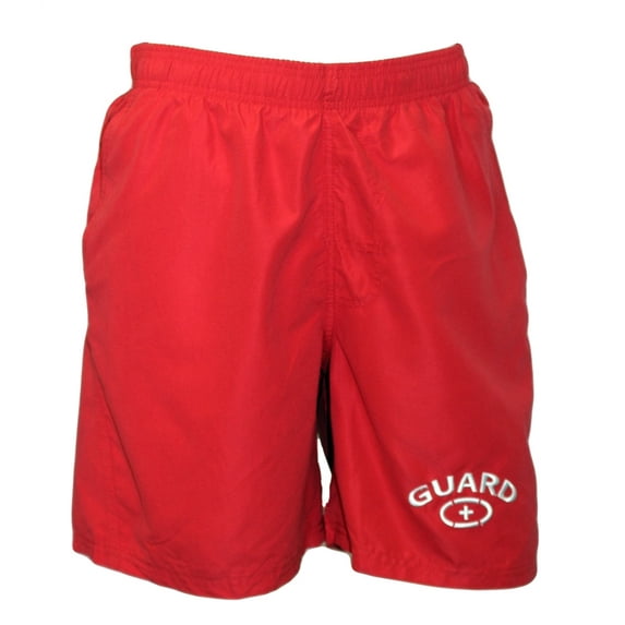 Adoretex Men's Guard Board Shorts Swimsuit in Red, Size Small