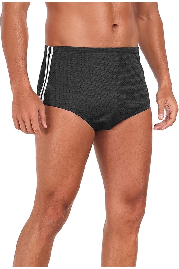 Men's Polymesh Training Drag Suit Swimwear (MT002) - Black/white - 36