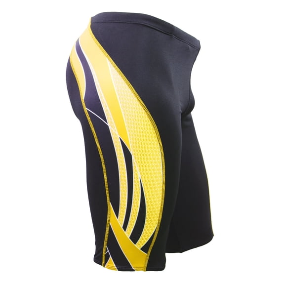 Adoretex Men's Side Wings Jammer Swimsuit (MJ009) - Black/Gold - 24