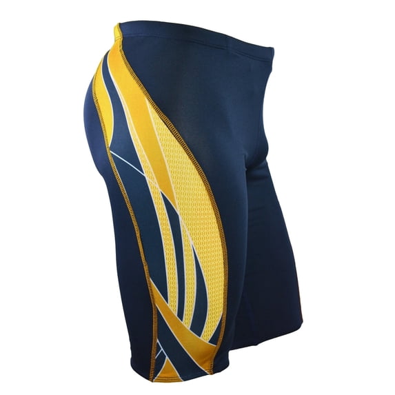 Adoretex Men's Side Wings Jammer Swimsuit (MJ009) - Navy/Gold - 38