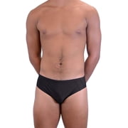 Adoretex Boy's/Men's Swim Briefs Sport Racer Swimsuit MR004 - Black - 26