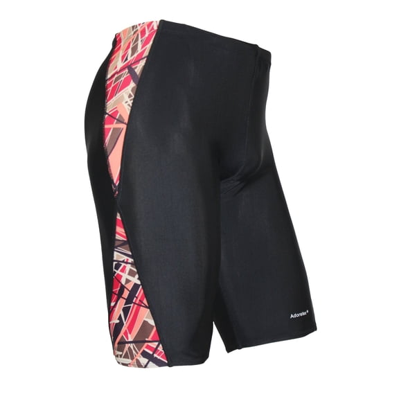Adoretex Boy's/Men's Splice Swim Jammers Swimsuit (MJ011) - Black/Red - 22