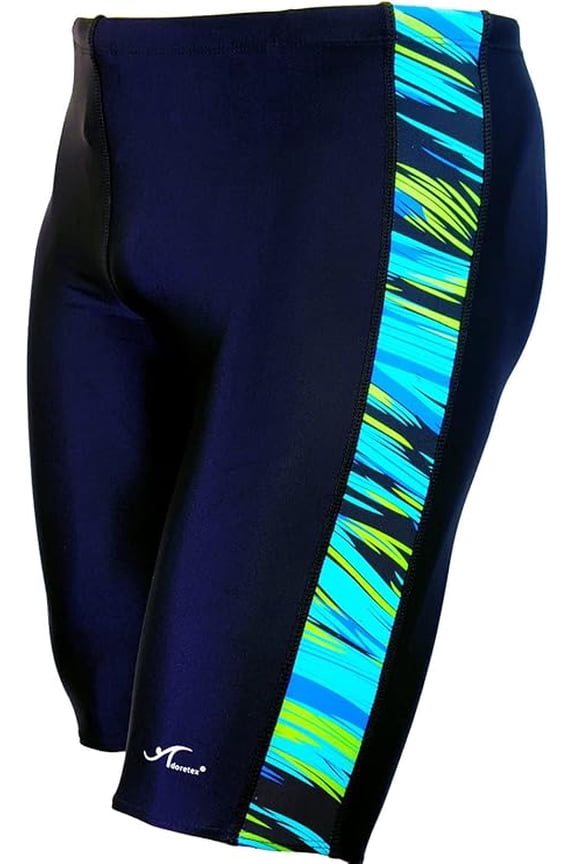Men's Spice Jammer Swimsuit - Ultimate Swim Racer for Performance and Comfort (MJ006)-Navy/Blue Green-24