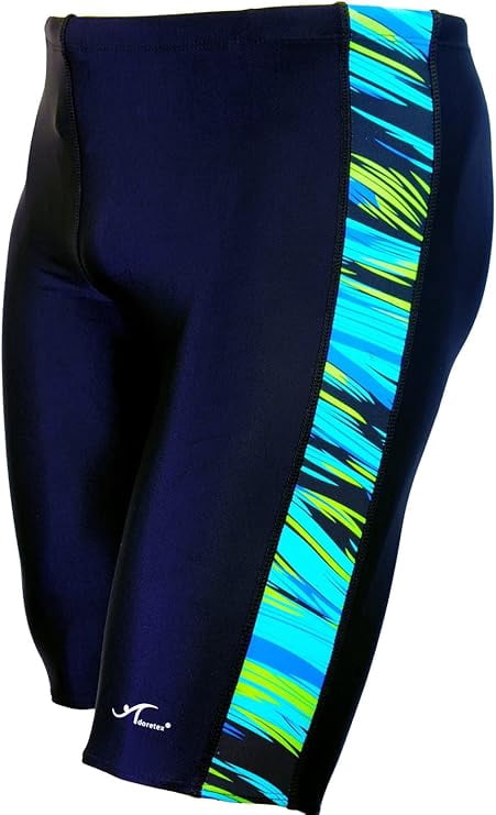 Adoretex Men's Spice Jammer Swimsuit - Ultimate Swim Racer for Performance and Comfort (MJ006)-Navy/Blue Green-32