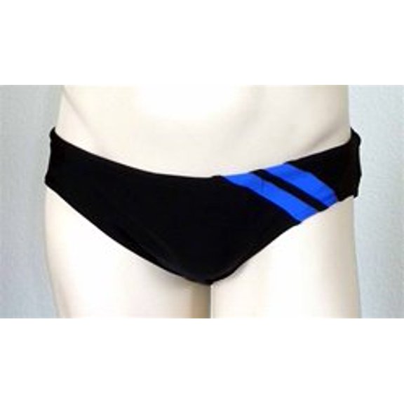 Adoretex Men's Splice Racer Swimsuit (MR003) - Black/Blue - 26