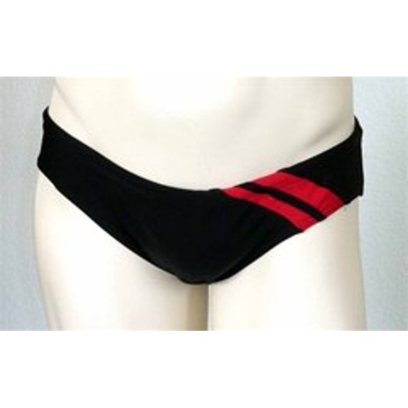 Adoretex Men's Splice Racer Swimsuit (MR003) - Black/Red - 24