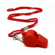 Adoretex Sport Guard Coach Plastic Whistle With Lanyard - Red