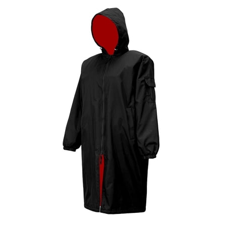 Adoretex Unisex Swim Parka (PK005C) - Black/Red - Adult-L