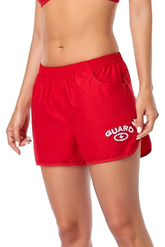 Women's Guard 3" Athletic Board Short with Liner (FGB015) - Red - XXX-Large