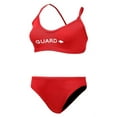 thumbnail image 1 of Adoretex Women's Guard Cross Back Workout Bikini Two-Piece Swimsuit in Red, Size X-Small, 1 of 5