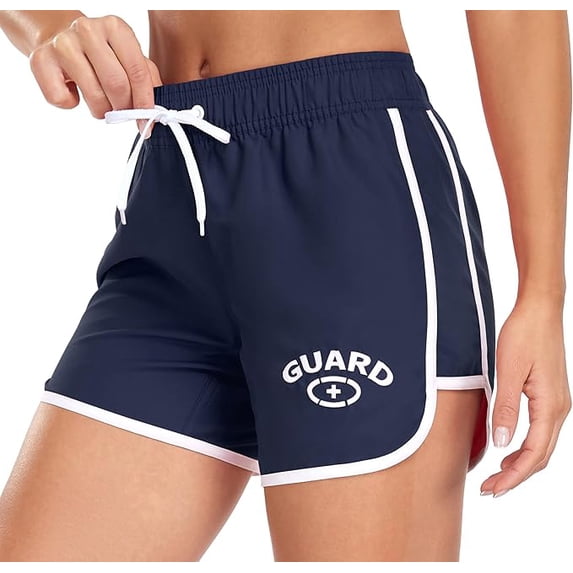 Adoretex Women's Guard Swim Board Short 5" (FGB010) - Navy/White - X-Small