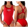 thumbnail image 1 of Adoretex Women's Guard Wide Strap Racerback One Piece Swimsuit, Athletic Splice Bathing Suit for Girls and Women (FGS02) - Red - 48, 1 of 5