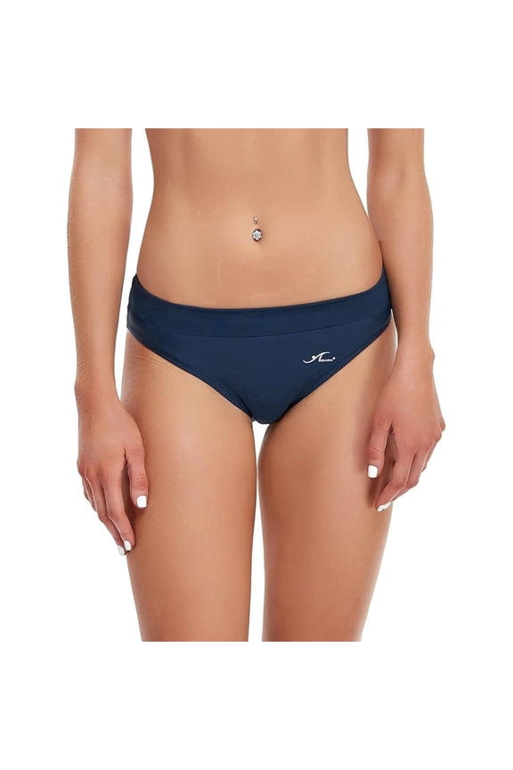 Women's Guard Workout Bikini Swimsuit Bottom (FGN08B) - Navy - X-Large