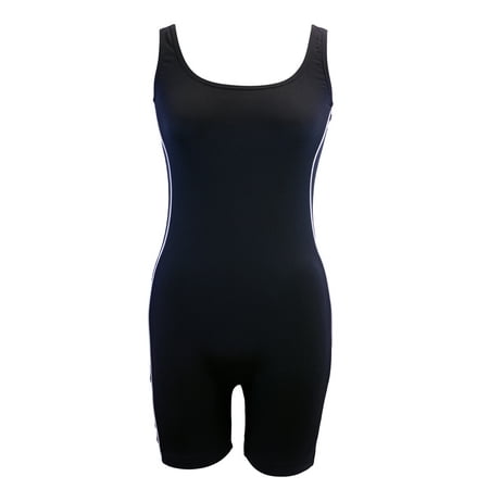 Adoretex Women's Polyester Unitard Swimsuit (FP003) - Black - 14