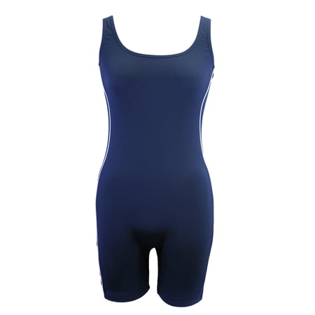 Adoretex Women's Polyester Unitard Swimsuit (FP003) - Navy - 16