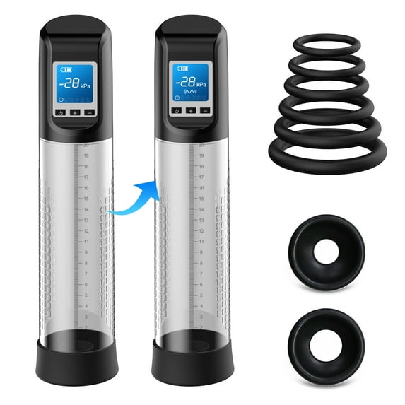 Adorime Electric Vacuum Penis Pump for Men with 6 Suction Modes, Rechargeable, Black