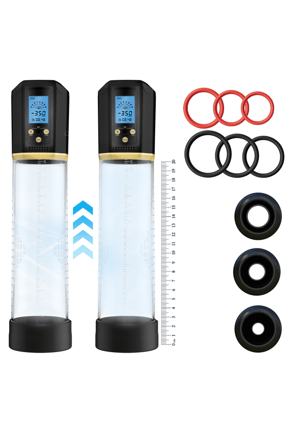 Rechargeable Wellness Pump for Men, with 8 Adjustable Modes, Black