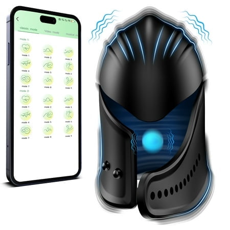 Adorime Vibrating Male Masturbator with 10 Vibrator Modes, Adjustable  Buckle, Silicone, Black