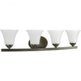 thumbnail image 1 of Adorn Collection Four-Light Antique Bronze Etched Glass Traditional Bath Vanity Light, 1 of 5
