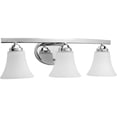 thumbnail image 1 of Adorn Collection Three-Light Polished Chrome Etched Glass Traditional Bath Vanity Light, 1 of 3