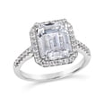 thumbnail image 1 of Adorn Her with TheJewelryHut Fancy Designer Antique Retro Vintage Inspired Halo Style white Color Crystalline in Silver Anniversary Ring, 1 of 2