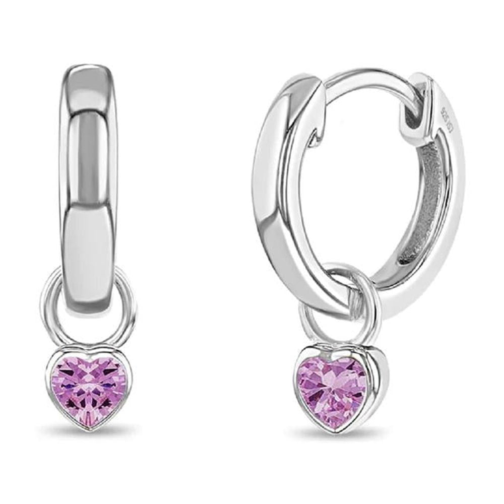 THE JEWELRY HUT Adorn Your Little Girl with TheJewelryHut Designer CZ BirthStone Children Sterling Silver Dangle Earrings