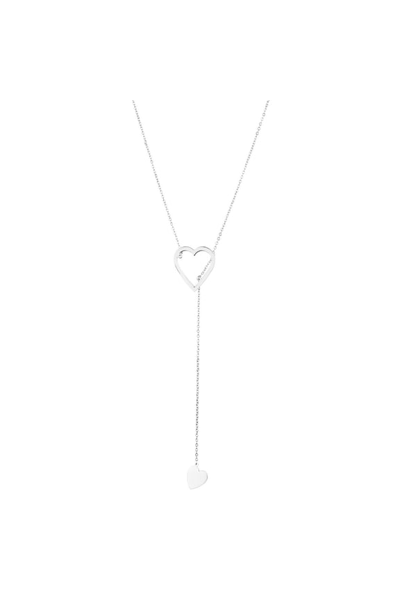 Heart Slide Through Lariat Necklace