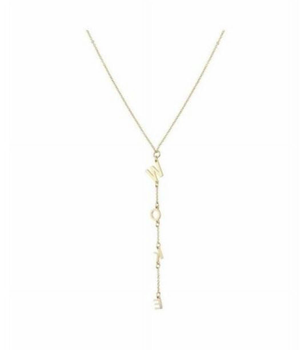 Adornia "WOKE" Y-Necklace, 14K Gold Plated - NEW