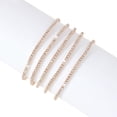 thumbnail image 1 of Adornia Women's 14k Gold Plated Multi Stretch Crystal Bracelet Set, 1 of 2