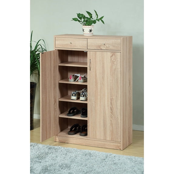 Adorning Shoe Cabinet with Adjustable Shelves, Brown