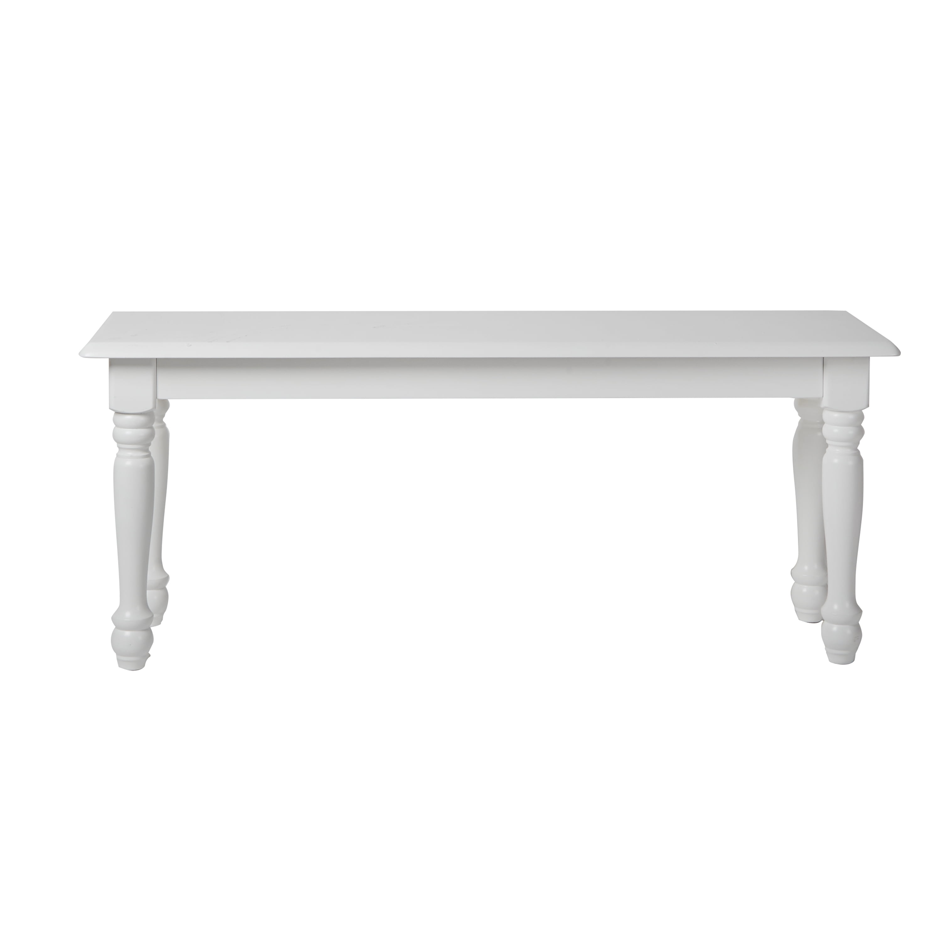 Adornments White Wood Dining Bench