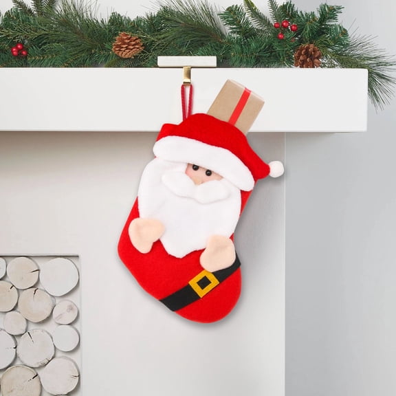 Adornos navideños para medias, regalos de Papá Noel, bolsas de regalo, medias navideñas de dulces para niños