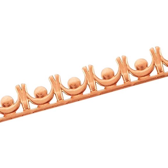 Adornville Gallery Wire Copper "Swag" Pattern 12 Inches x 5.44mm x 0.66mm By EAM Jewelry Design & Supply, LLC