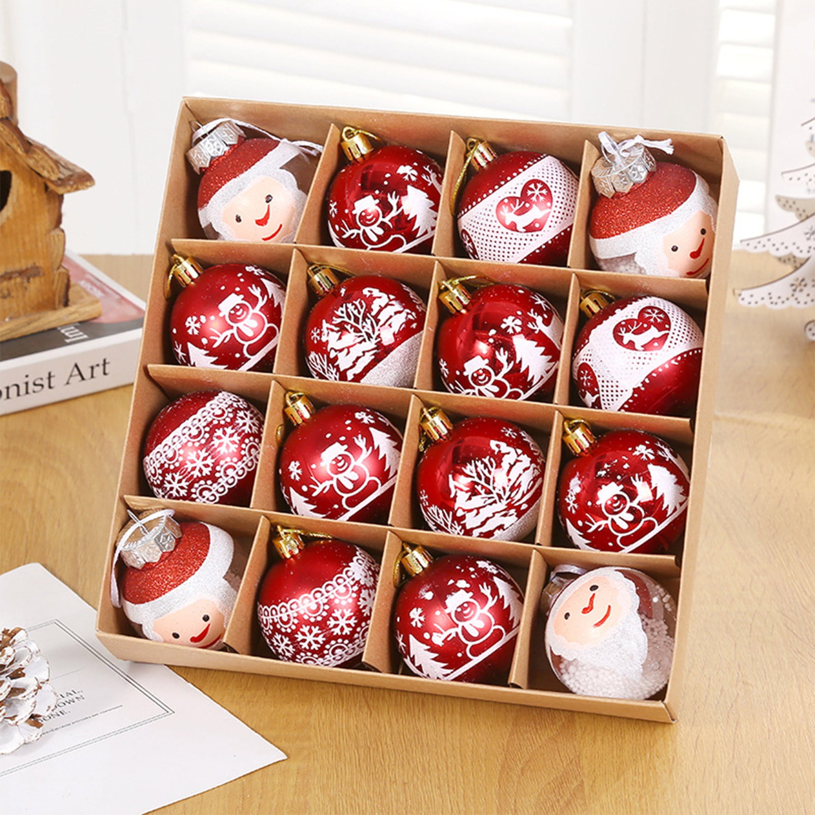 Adoug! Household Pendant 16Pcs New Holiday Decoration Color Ball