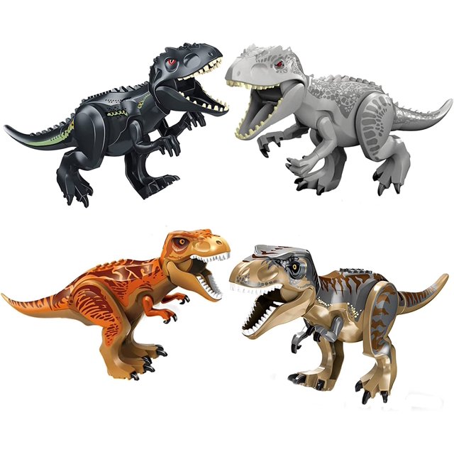 Adove 4 Pack Large Jurassic Dinosaurs, 11inch Tyrannosaurus Rex
