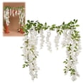 thumbnail image 1 of Adpan 6 Feet Artificial Wisteria Vines Hanging Floral Strings Light Purple for Home Garden Wedding Party Arch Background Decor,1PC,White, 1 of 10