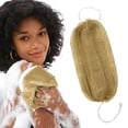 thumbnail image 1 of Adpan African Net Sponge Exfoliating Back Scrubber with Knots Afro Shower Scrub Exfoliator Washcloth for Body Care Daily Use Reusable,1PC,Khaki, 1 of 10