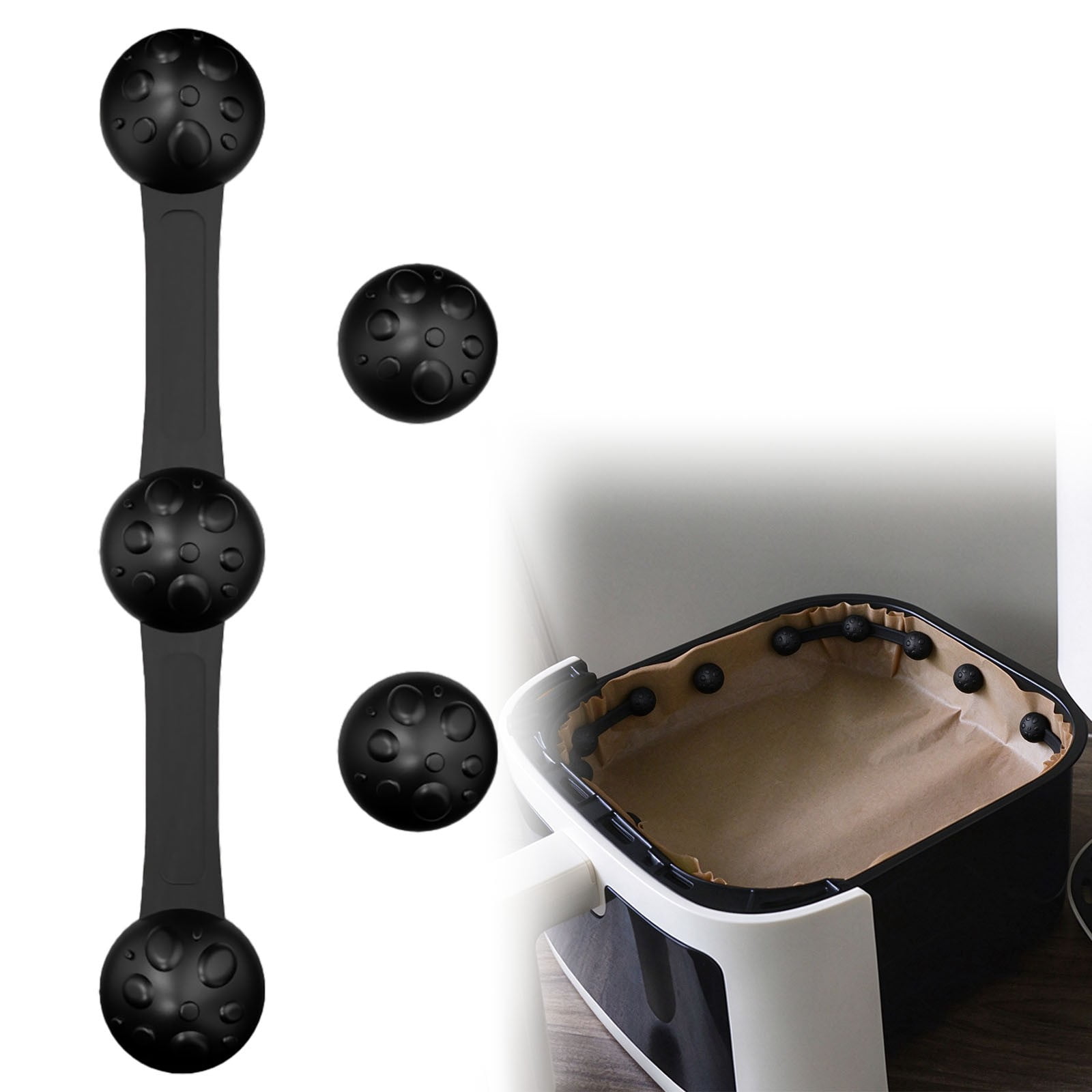 Adpan Air Fryer Silicone Magnetic Clips, Parchment Paper Holders for ...