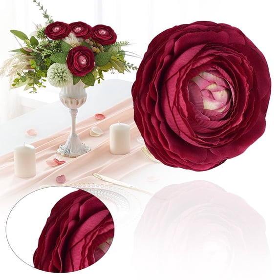 Adpan Artificial Lotus Flower Head for DIY Floral Arrangements Wedding Bouquets Table Center Wreaths Home Decor,1PC,C