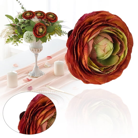 Adpan Artificial Lotus Flower Head for DIY Floral Arrangements Wedding Bouquets Table Center Wreaths Home Decor,1PC,D