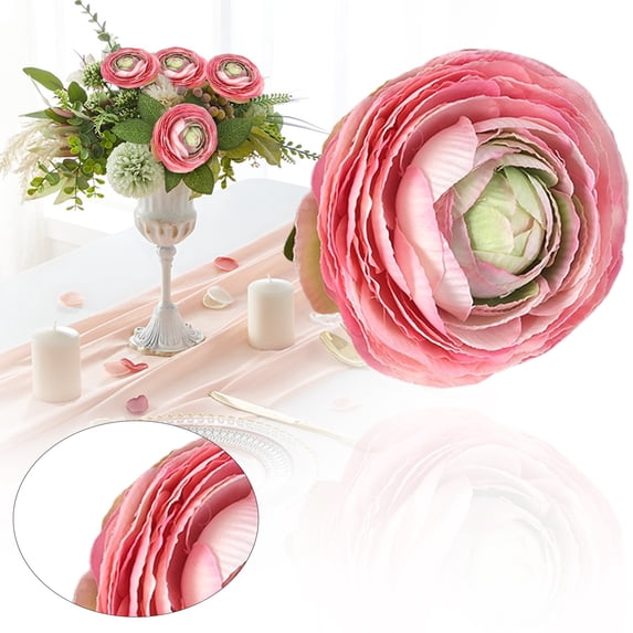 Adpan Artificial Lotus Flower Head for DIY Floral Arrangements Wedding Bouquets Table Center Wreaths Home Decor,1PC,F