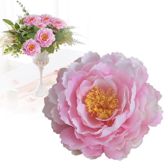 Adpan Artificial Peony Flower Head for DIY Floral Arrangements Wedding Bridal Bouquets Table Centerpieces Wreaths Home Decor,1PC,F